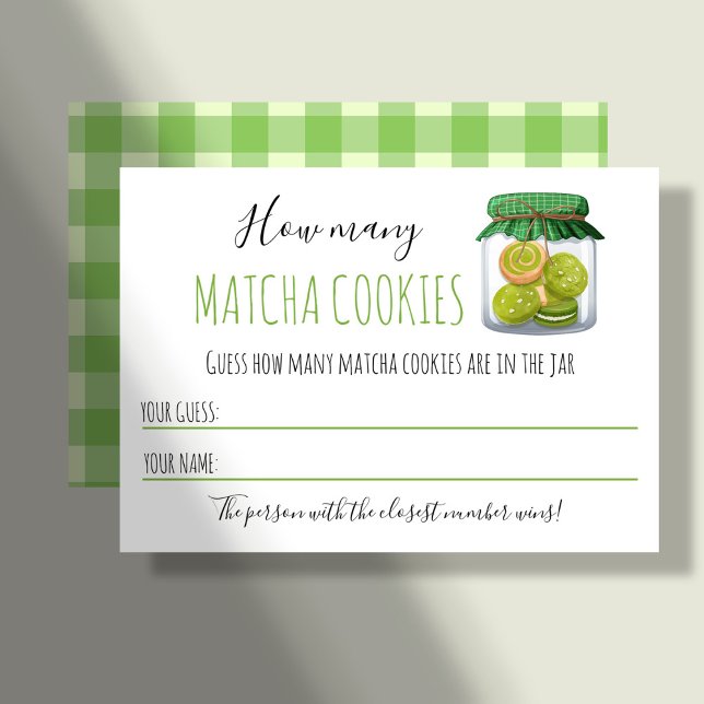 Cartão De Lugar Matcha Theme Party Game Guessing Card (Criador carregado)