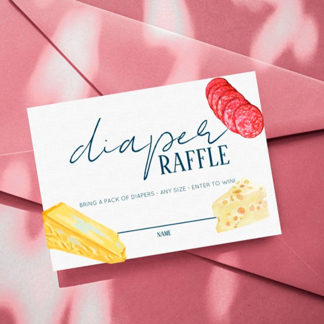 Cartão De Lugar Mercado Francês - Queijo - Fralda Raffle Insert (Criador carregado)