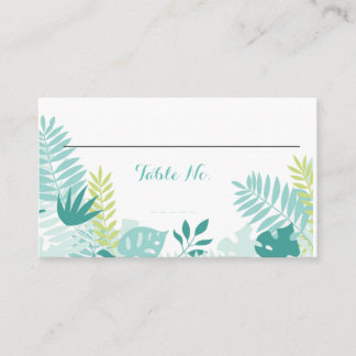 Cartão De Lugar Mesa de Casamento Tropical Watercolor nº