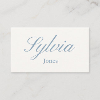 Cartão De Lugar Minimalist dusty blue wedding flat place cards