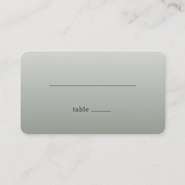 Cartão De Lugar Minimalist Gray Line Divider (Frente)