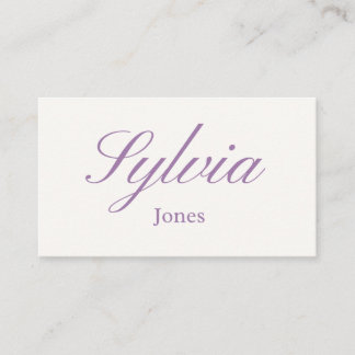 Cartão De Lugar Minimalist lilac wedding place cards, engagement