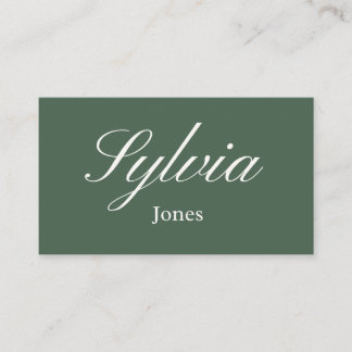 Cartão De Lugar Minimalist olive green Wedding place cards