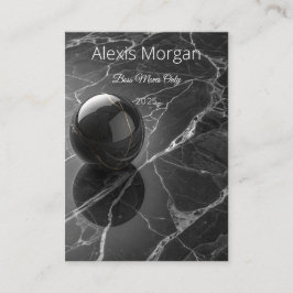 Cartão De Lugar Modelo de Borda Rosa-Roxo Minimalista Moderno