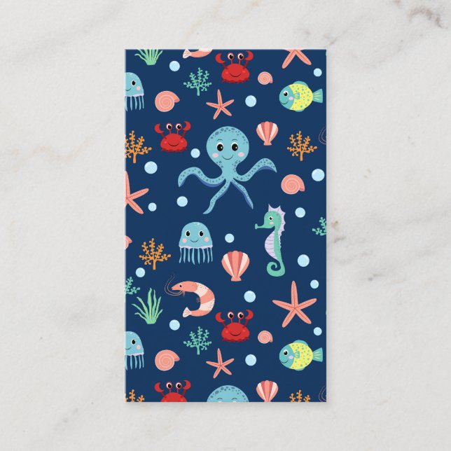 Cartão De Lugar Mundo do Mar (Frente)