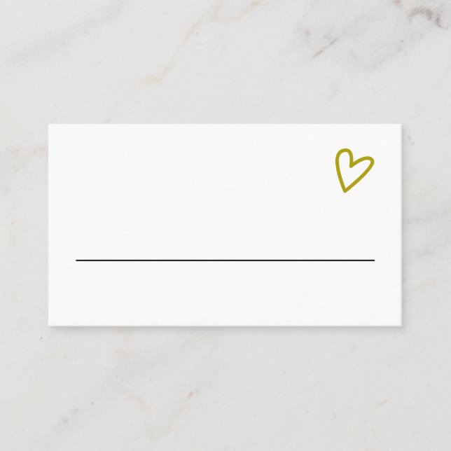 Cartão De Lugar Nada De Rico Adora O Casamento Verde De Groovy (Frente)