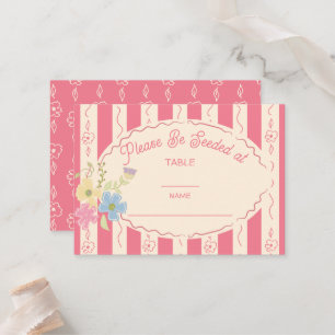 Cartão De Lugar Nome da tabela de casamento do pacote de sementes