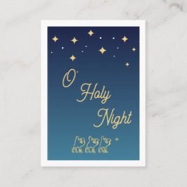 Cartão De Lugar O Holy Night Elegant Christmas Prayer Card