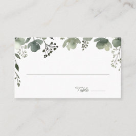 Cartão De Lugar Olive Floral Wedding