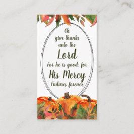 Cartão De Lugar Oração de Ação de Graças Cristã Oh Dê Obrigados