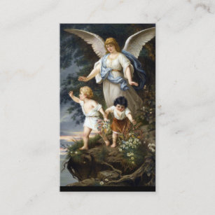 Cartão De Lugar Oração Religiosa ao Teu Anjo Guardião Santa