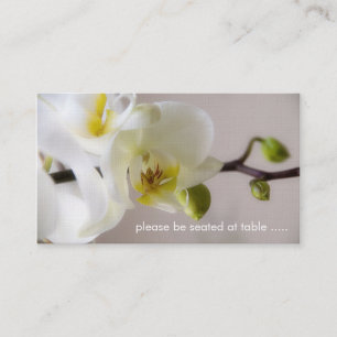 Cartão De Lugar Orquídea branca ・ Placa de lugar