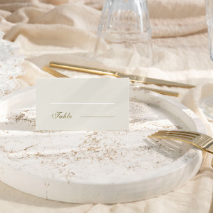 Cartão De Lugar Ouro Clássico Elegante Casamento Monograma