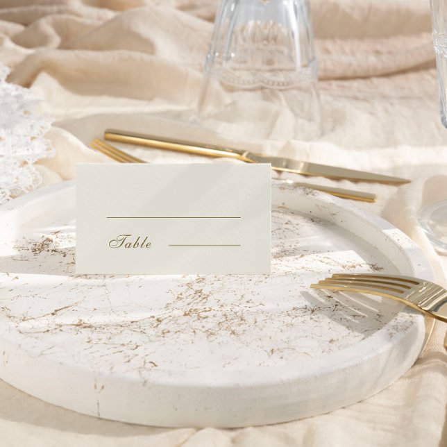 Cartão De Lugar Ouro Clássico Elegante Casamento Monograma (Criador carregado)