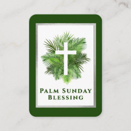 Cartão De Lugar Palm Sunday Blessing Holy Week Prayer Card