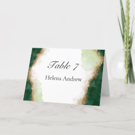 Cartão de lugar para a Mesa de casamento Dourada e