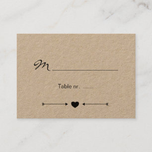 Cartão de lugar para casamento romântico russo