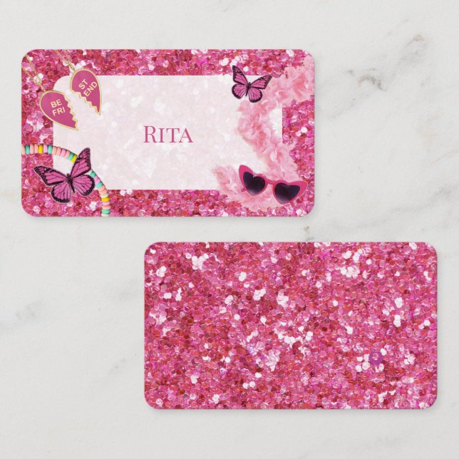 Cartão de lugar para chá de fraldas (Frente/Verso)