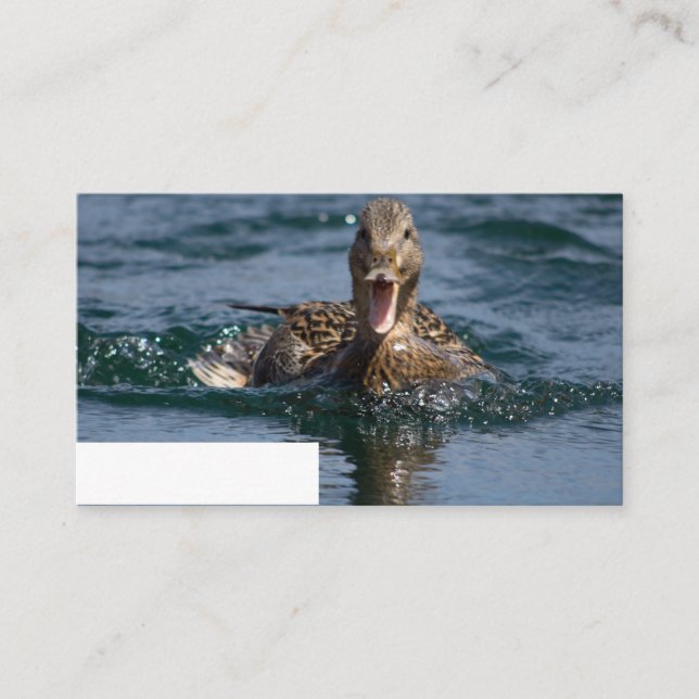 Cartão De Lugar Pato com bico aberto (Frente)