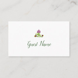 Cartão De Lugar Personalized Folk Floral Wedding Place Card