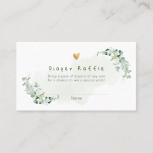 Cartão De Lugar PixDezines Diaper Raffle Gum Eucalyptus Place Card