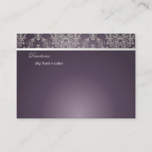 Cartão De Lugar PixDezines Dolcè Damask/plum+marfim