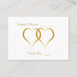 Cartão De Lugar Placa de Definição de Local de Casamento Corações