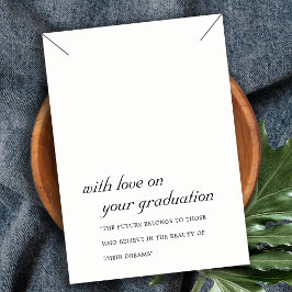 CARTÃO DE LUGAR PLACA DE EXIBIÇÃO DO NECKLACE DE GRADUAÇÃO PRETA E