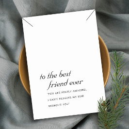 CARTÃO DE LUGAR PLACA DE EXIBIÇÃO DO NECKLACE GIFT GIFT DO AMIGO B