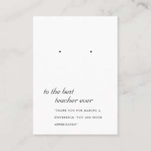 CARTÃO DE LUGAR PLACA DE EXIBIÇÃO DO PRESENTE DO PROFESSOR PRETO E