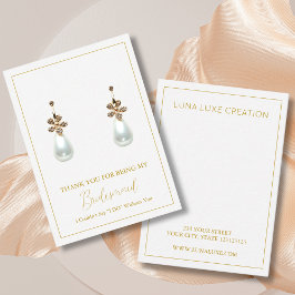 Cartão De Lugar Placa de Exibição Simples de Ponta Gift Earring