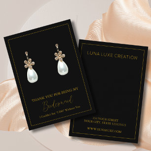 Cartão De Lugar Placa de Exibição Simples de Ponta Gift Earring
