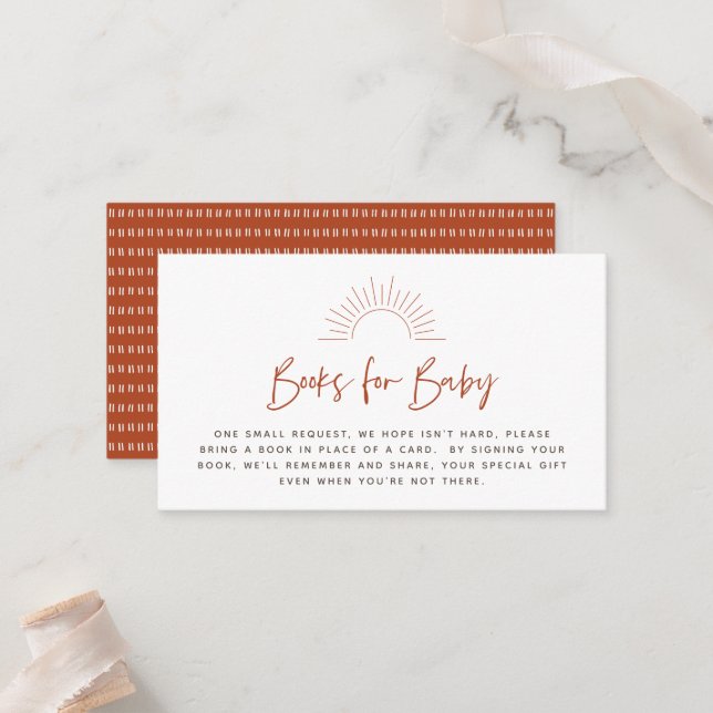 Cartão De Lugar Placa de Gabinete de Solicitação de Livro Sunshine (Frente/Verso In Situ)