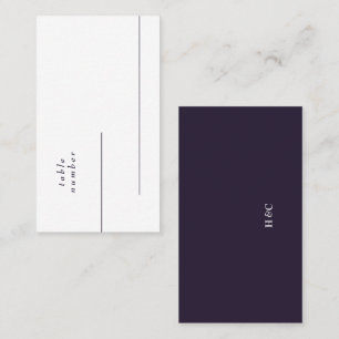 Cartão De Lugar Placa Purple Modern Simple Plain Place