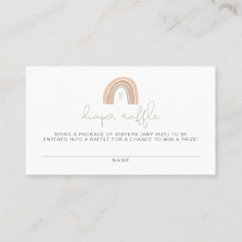 Cartão De Lugar Placa Raffle da Fralda arco-íris GITA Pastel