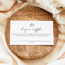 Cartão De Lugar Placa Raffle de Fralda de pinheiro moderno CLOVER