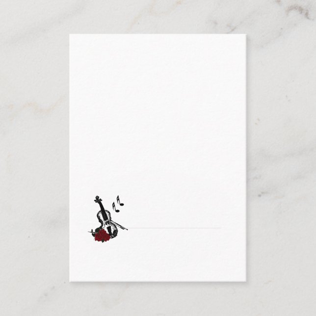 Cartão De Lugar Placa Violin Music Place (Frente)