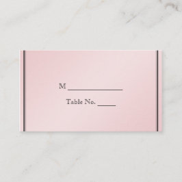 Cartão De Lugar Placas de Casamento de Elegância Rosa-Blush
