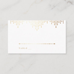 Cartão De Lugar Placas de casamento vintage com deco de arte em ou