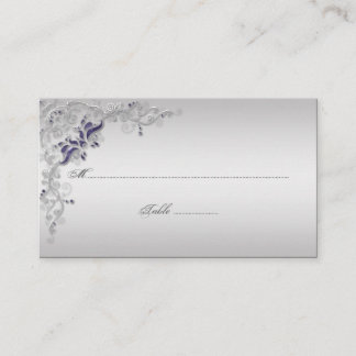 Cartão De Lugar Placas De Colocação De Cabeças De ornamentado Purp