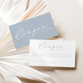 Cartão De Lugar Placas Raffle de Fralda de Script Minimalista