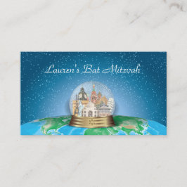 Cartão De Lugar Placecard do Bar do Mundo de Neve Viagem