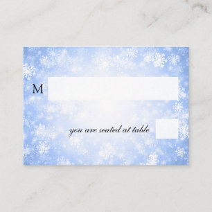Cartão De Lugar Placecards Blue Winter Wonderland