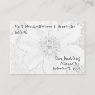 Cartão De Lugar Placecards Clematis