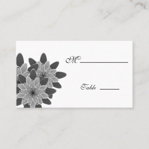 Cartão de Lugar Preto Gerbera Daisy para Ocasião