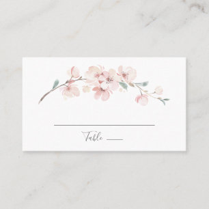 Cartão De Lugar Primavera Cherry Blossom Flat Weding