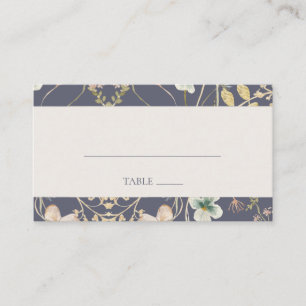 Cartão De Lugar Primavera Wildflower Dusty Purple Flat Weds