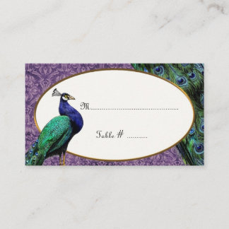 Cartão de Lugar Puro Real Peacock