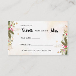 Cartão De Lugar Quantos beijos para a Sra. Placa de Jogo de Chá de