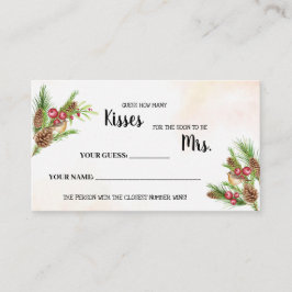 Cartão De Lugar Quantos beijos para o jogo de Chá de Natal da Sra.